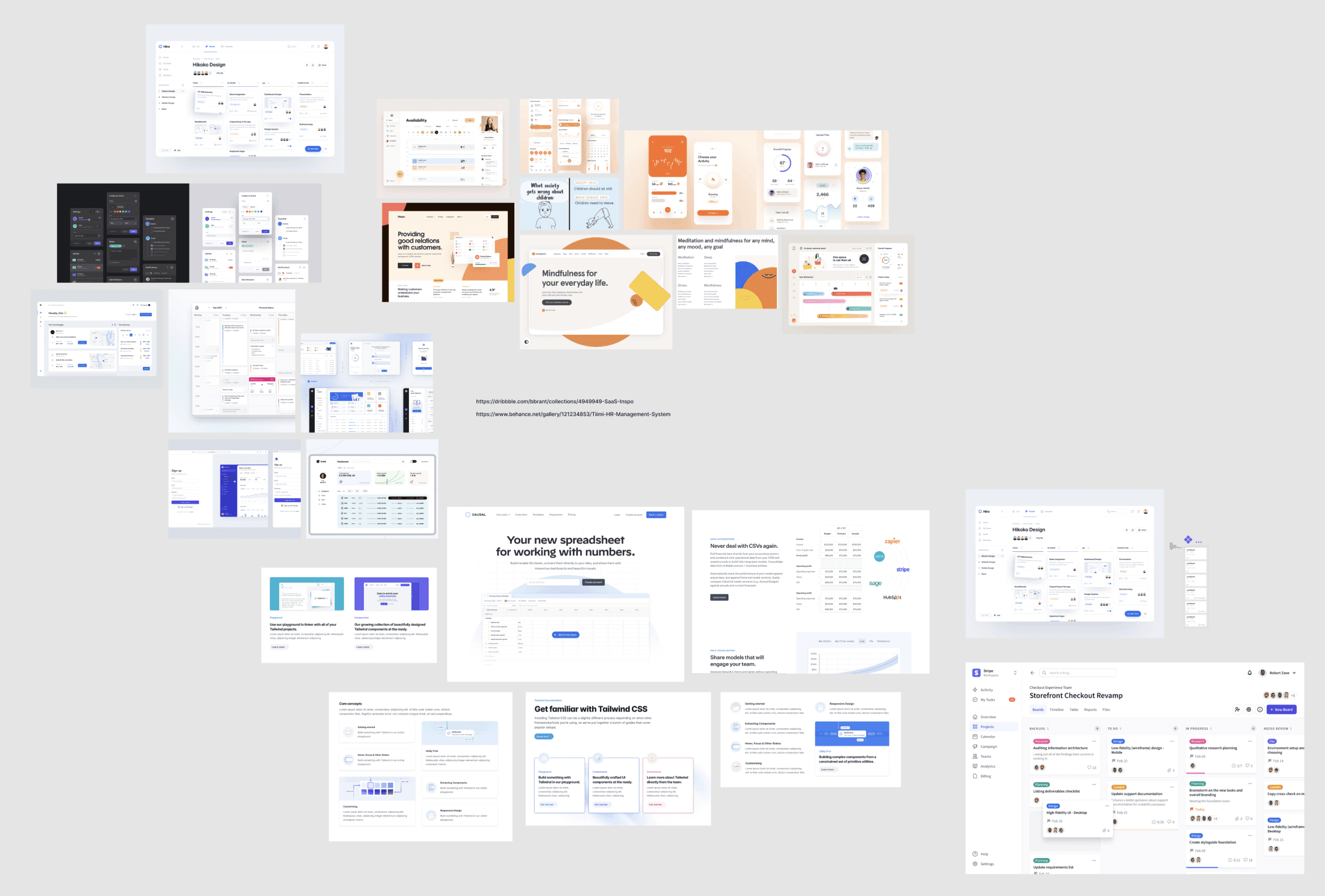 Mood board and design inspiration